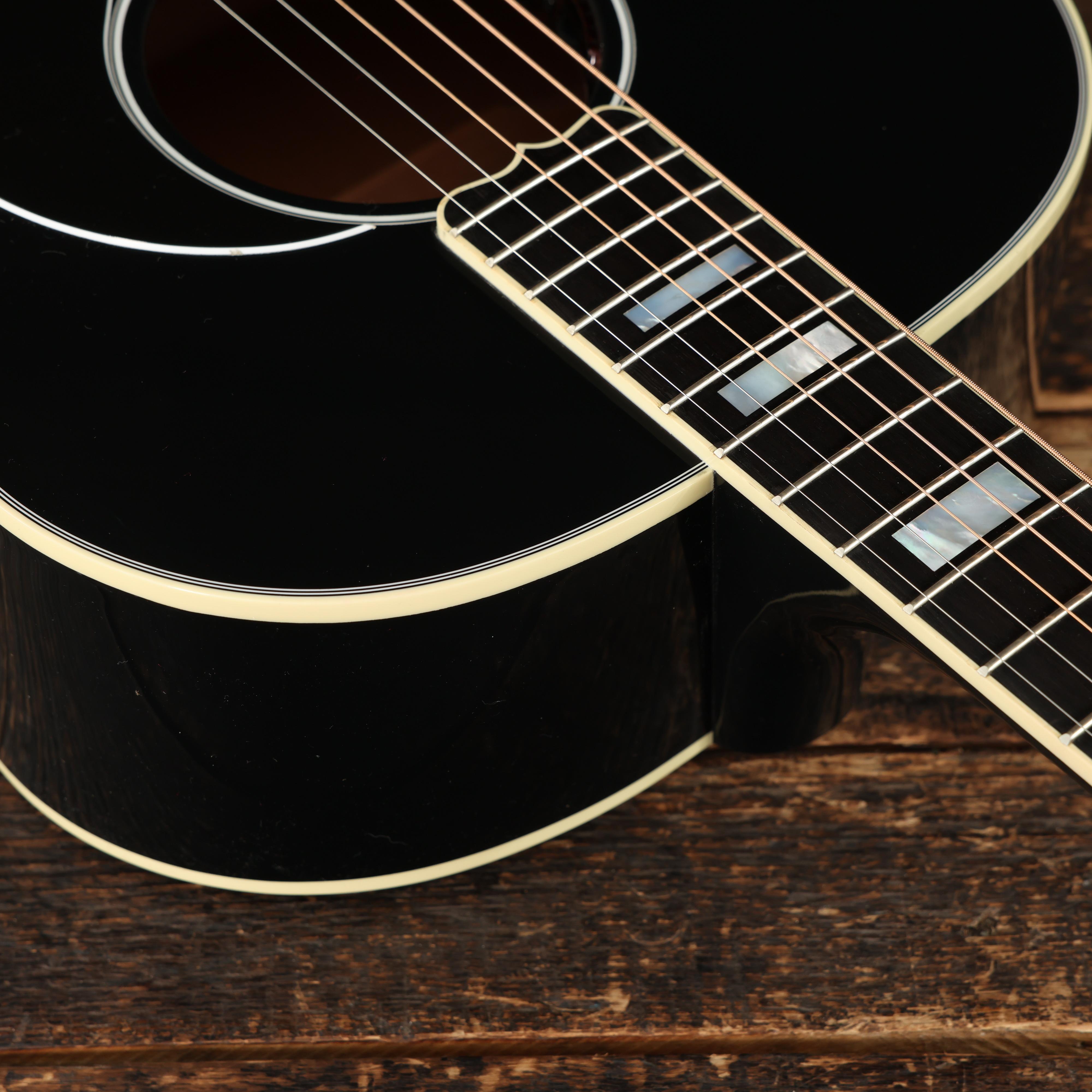 Gibson Custom Shop J-45 Custom Ebony Acoustic Guitar - Andertons